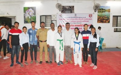Under 17 girls won the District Taekwondo Championship & qualified for Zonal Championship